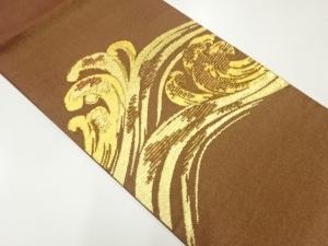 荒波模様織出し袋帯